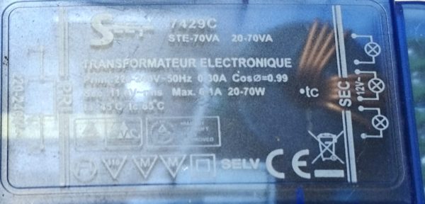 Spot avec transformateur SEET diam 5.5 cm